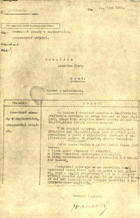 Hlášení o propouštění dělníků na Jesenicku z práce