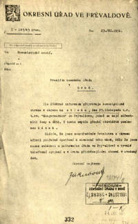 Hlášení o připravovaném pochodu hladu do Jeseníku