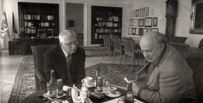 Redaktor a fotoreportér Práva byli prvními novináři, které prezident přijal ve své nové pracovně.