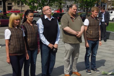 Návštěva sochy maršála Koněva