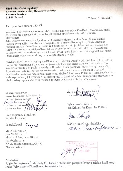 Dopis vládě 171005