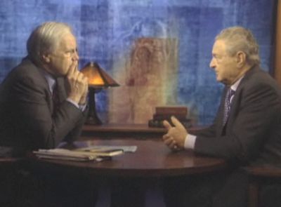 Bill Moyers (vlevo) a George Soros (vpravo)