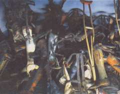 Berle, brašny, protézy, brýle, kotouče vlasů - to bylo všechno, co zbylo z židovských obětí.