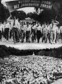 Mírového pochodu Olofa Palmeho se zúčastnilo více než 15000 lidí.