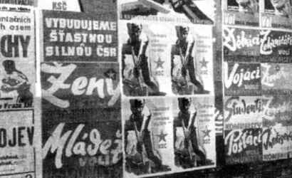 Předvolební plakáty komunistické strany v květnu 1946 